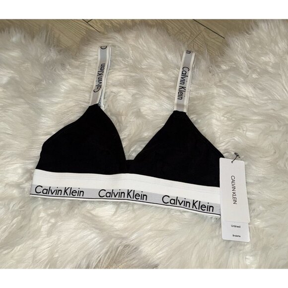 Calvin Klein Other - Calvin Klein QF5980 Womens Modern Cotton Unlined Triangle Bralette Bra WF XS New